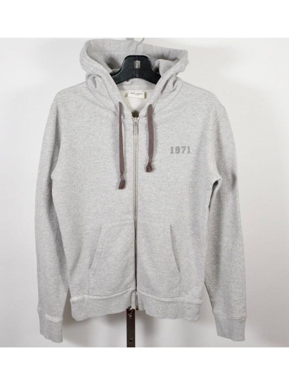 Saint Laurent 1971 sz XS hoodie cardigan gray sweatshirt 2017